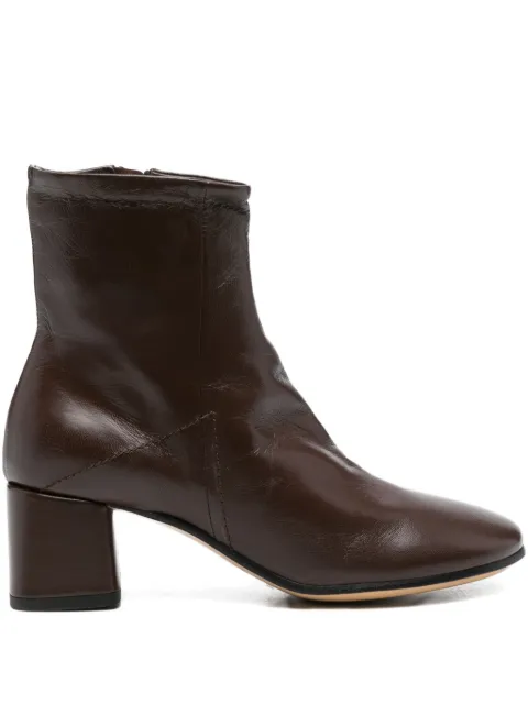 Pomme D´Or 65mm block-heel leather ankle boots