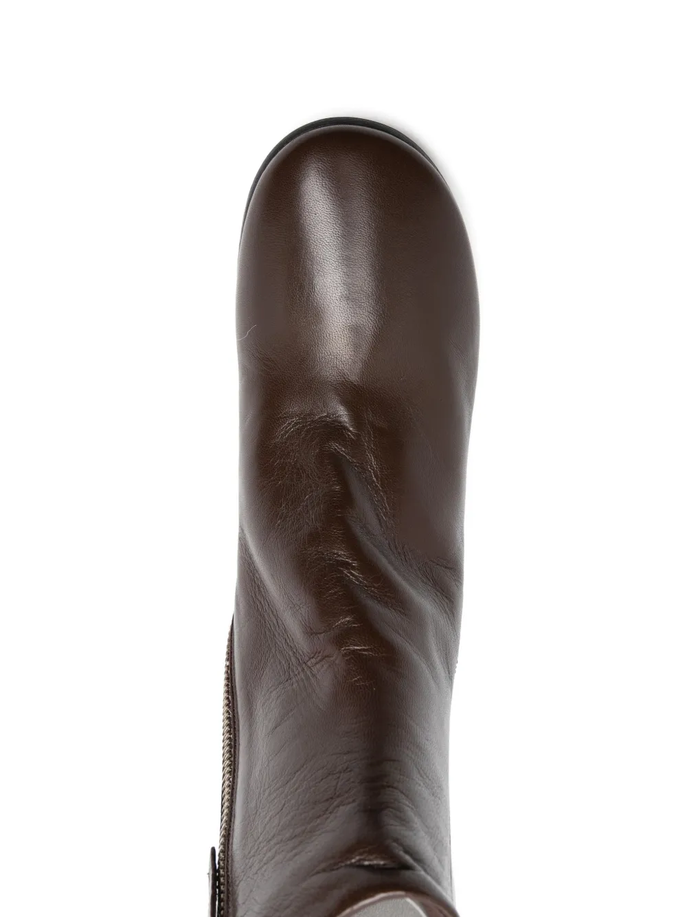 Pomme D'or 65mm Block-heel Leather Ankle Boots In Burgundy