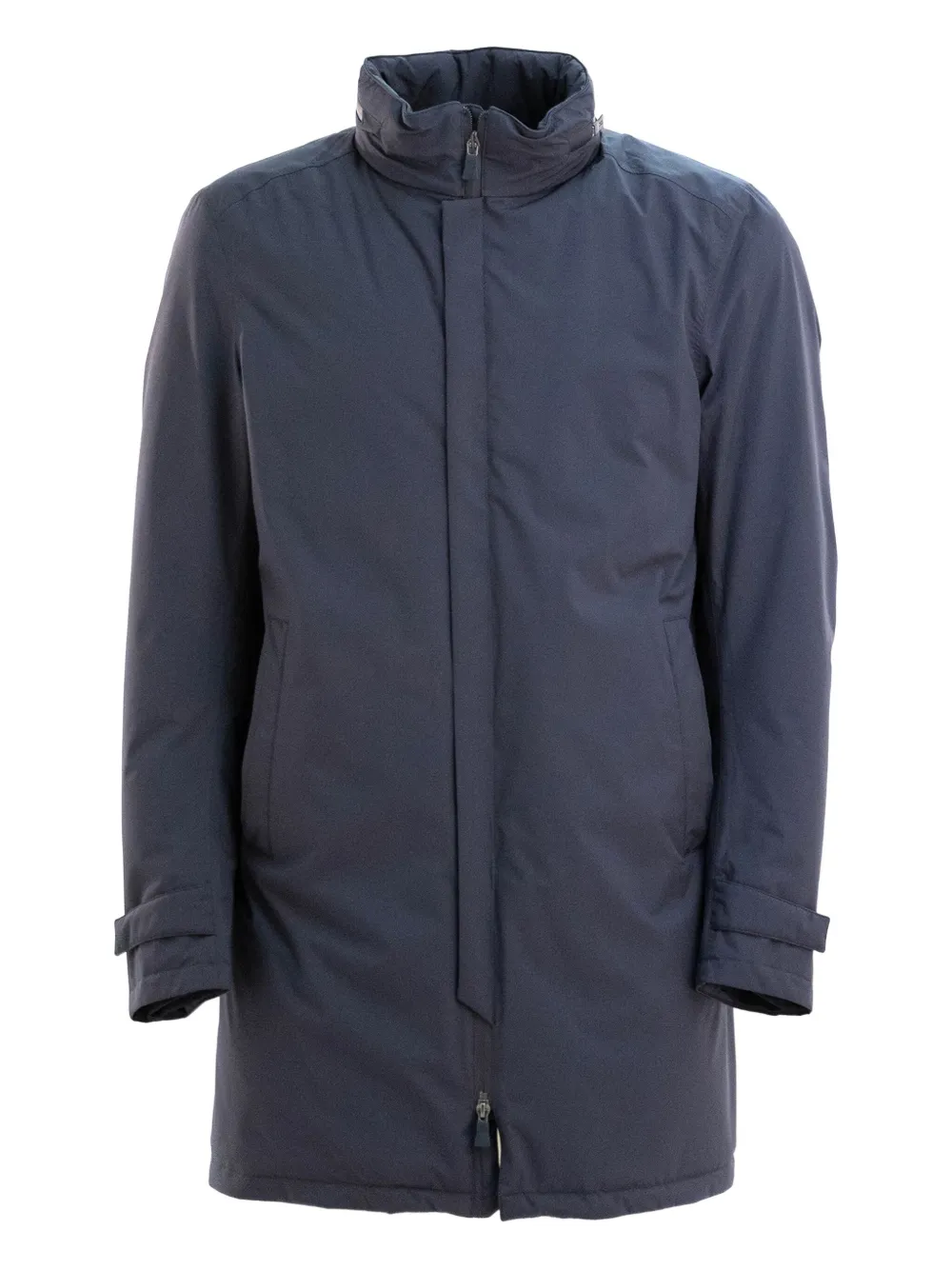 Herno stand-collar zip-front coat | Blue | Image 1
