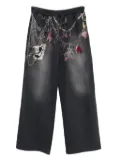 Doublet graphic-embroidered track pants - Grey