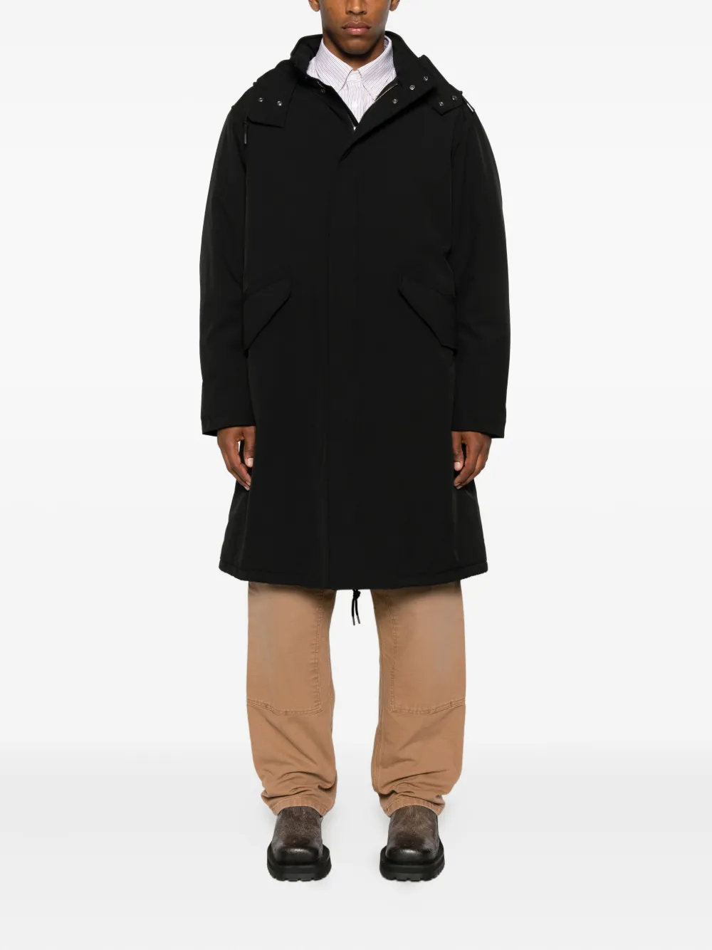 A.P.C. Jas met enkele rij knopen - Zwart