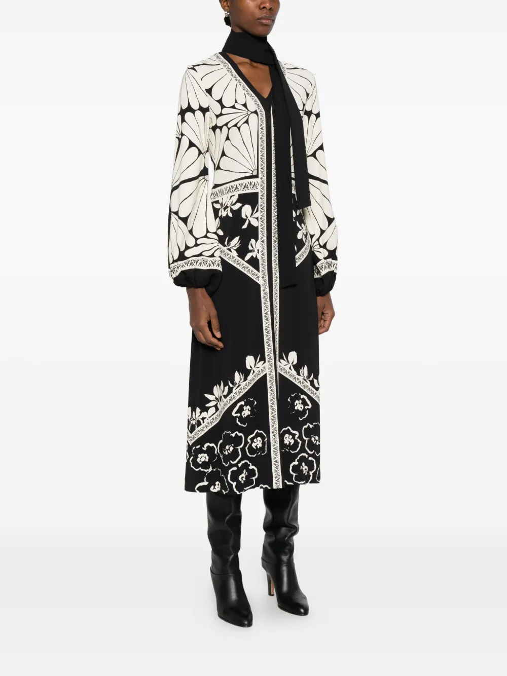 Raquel Diniz Jurk met bloemenprint Zwart