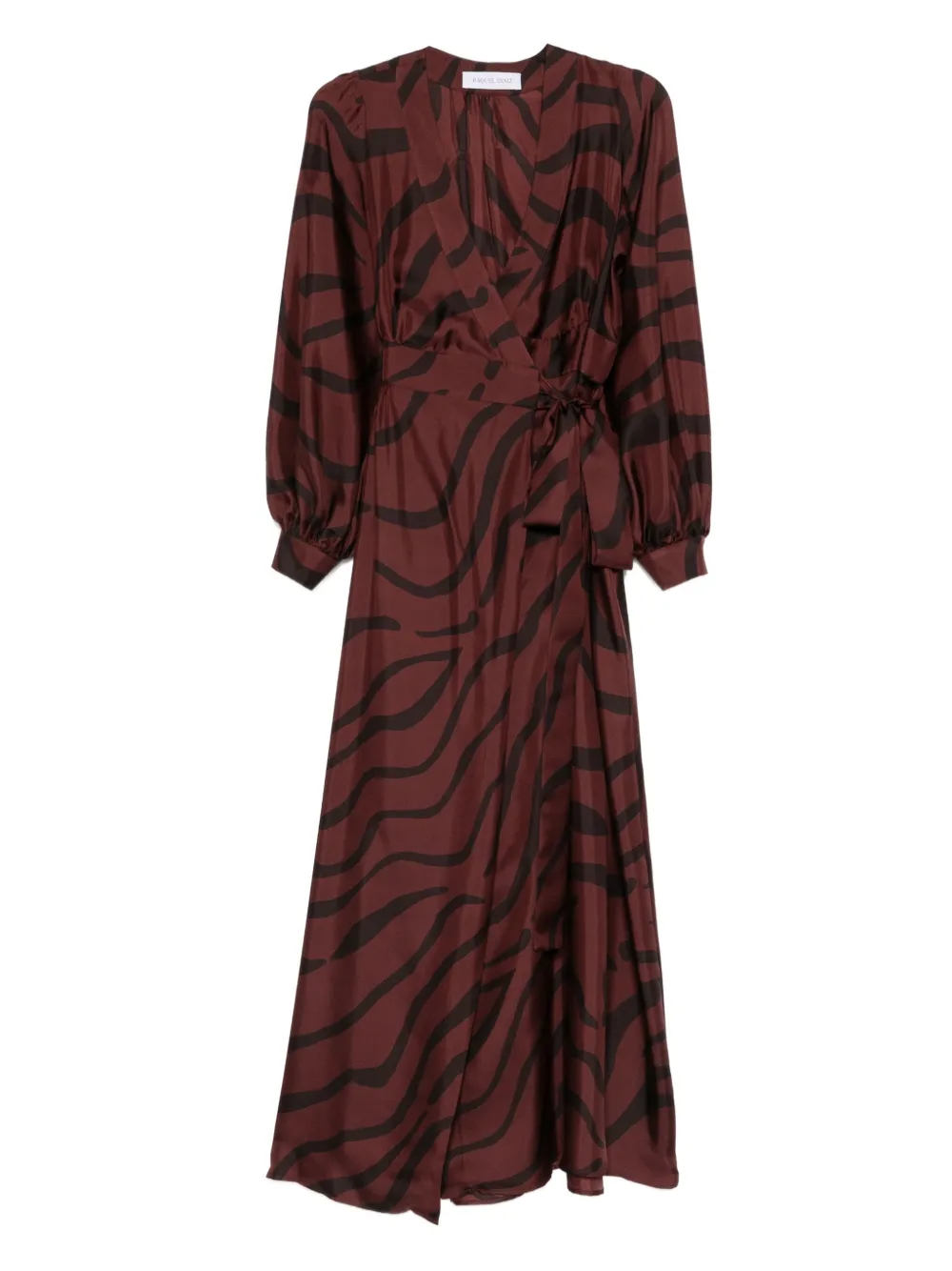 Raquel Diniz zebra-print wrap dress | Red | Image 1