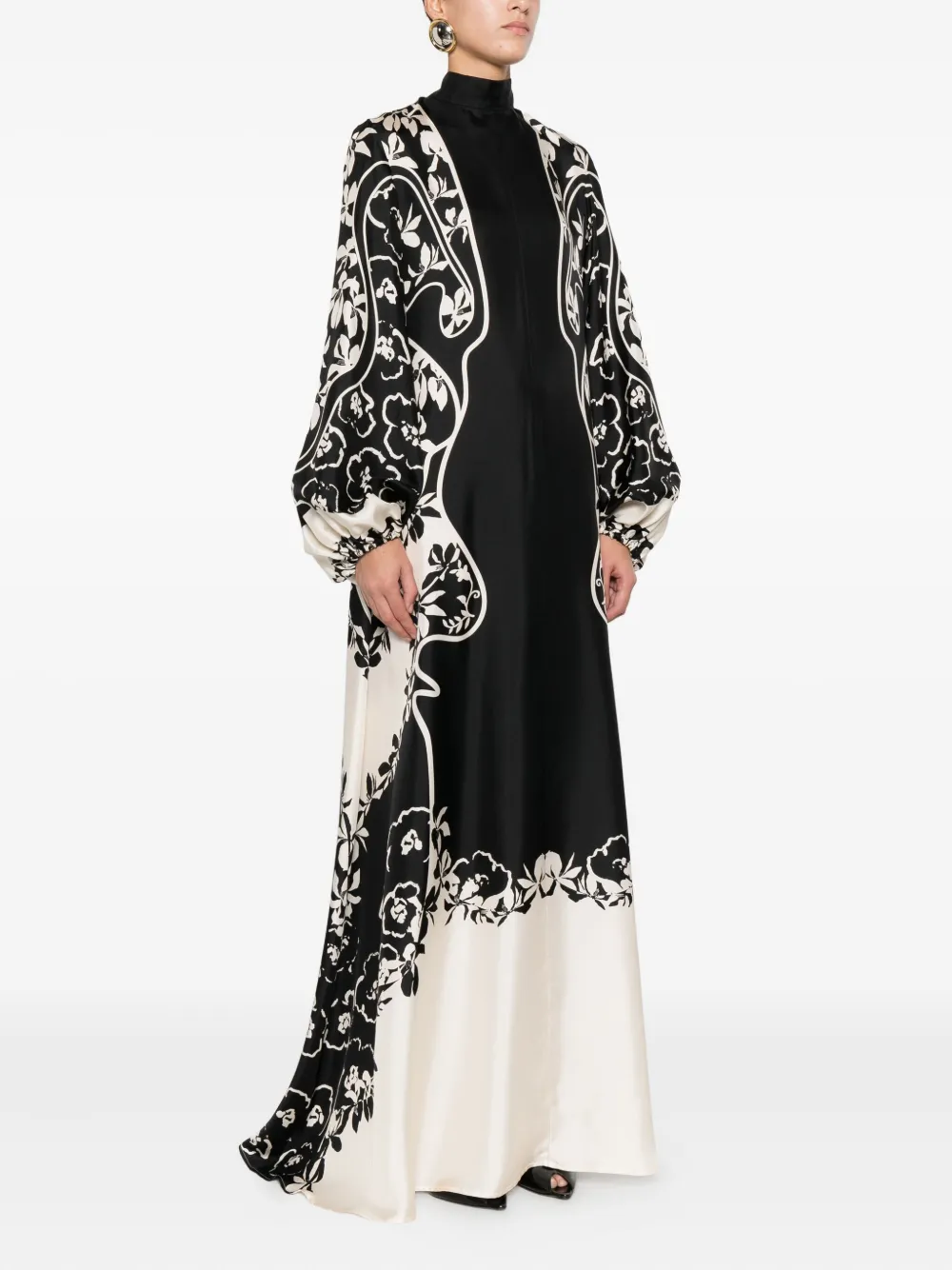 Raquel Diniz Jurk met bloemenprint Zwart