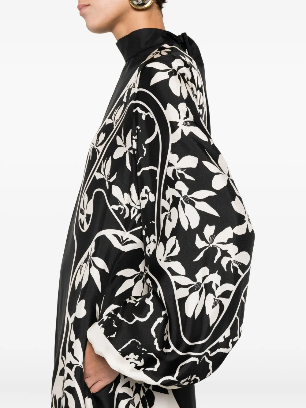 Raquel Diniz Jurk met bloemenprint Zwart