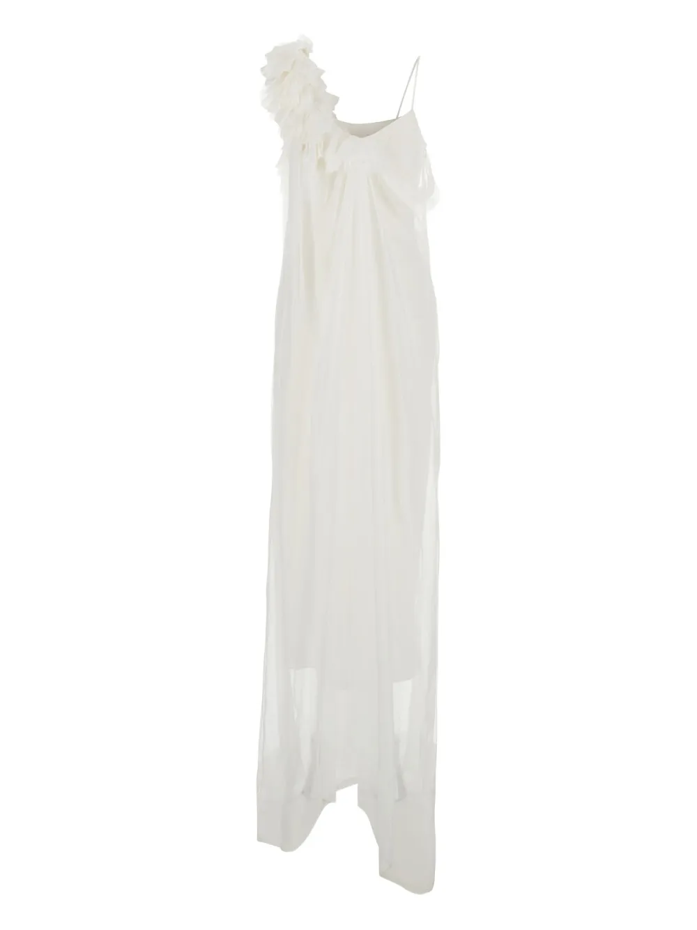 Alberta Ferretti ruffled one-shoulder maxi dress - White Alberta Ferretti ruffled one-shoulder maxi dress - White