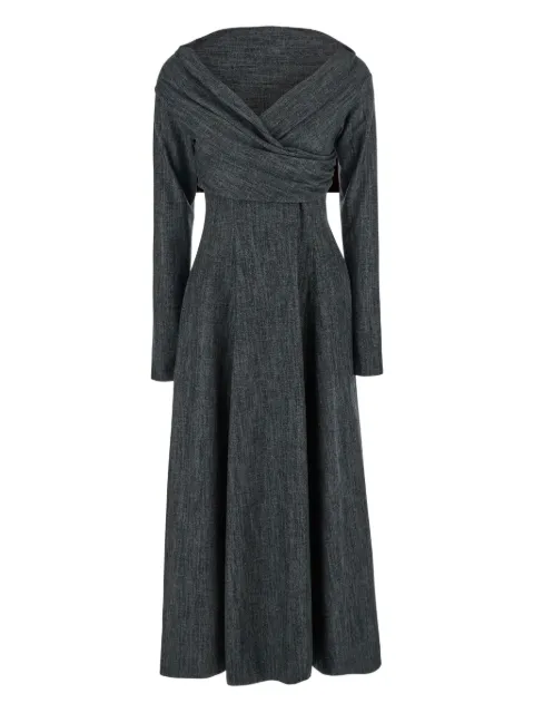 Alberta Ferretti off-shoulder wrap maxi dress