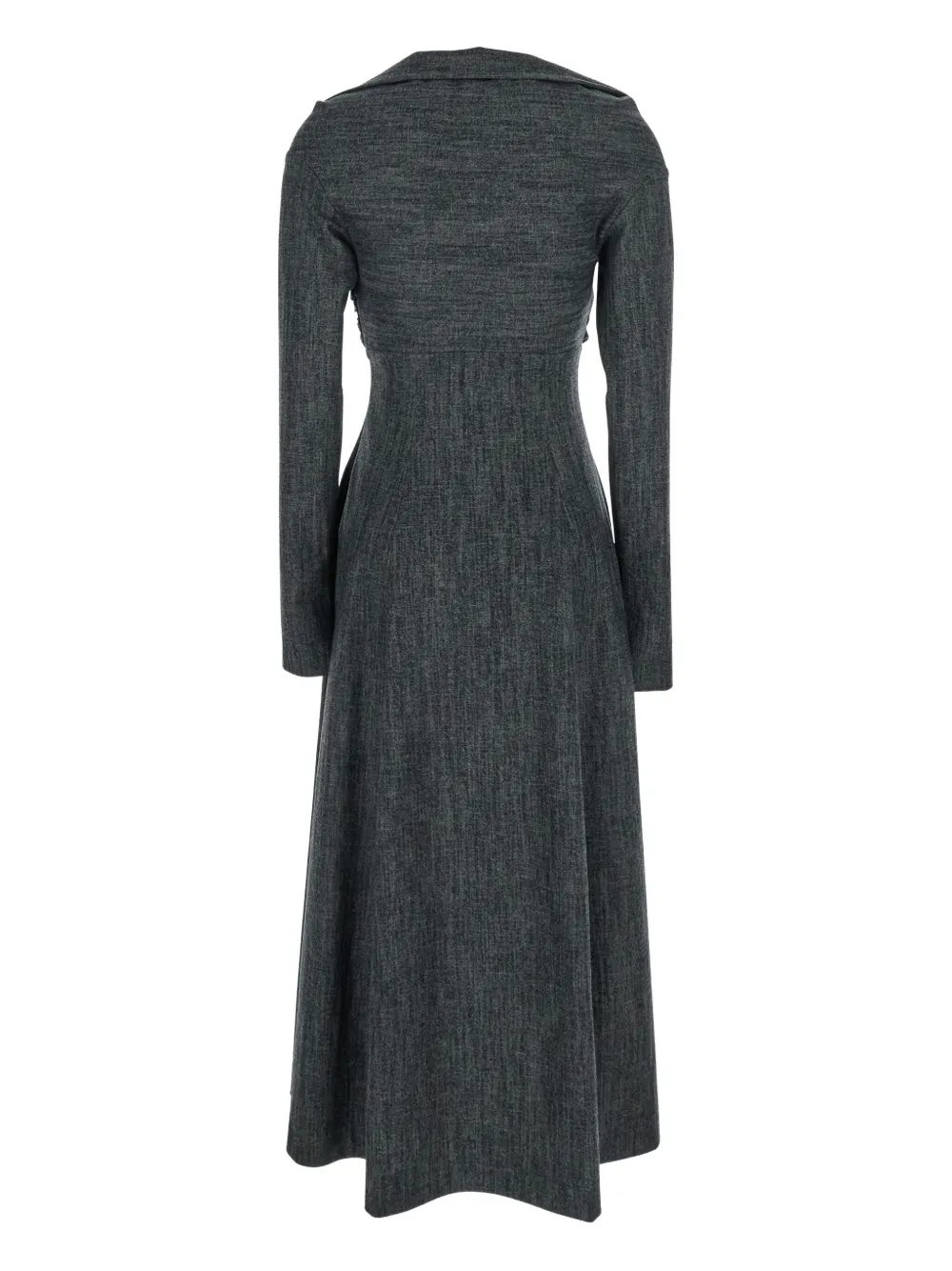 Alberta Ferretti off-shoulder wrap maxi dress - Grijs