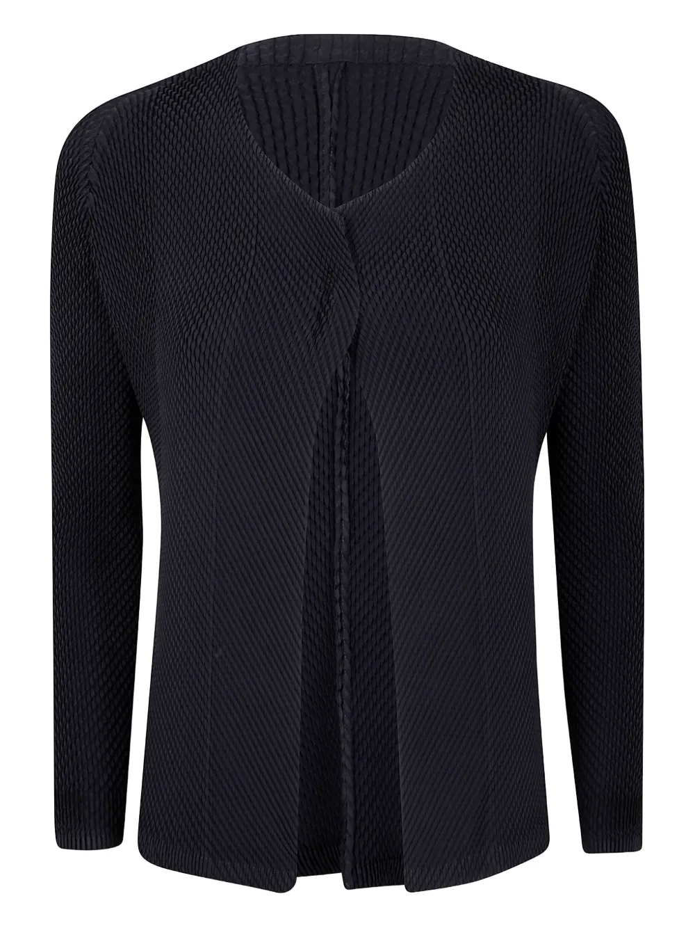 Issey Miyake pleated open-front cardigan | Black | Image 1