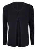 Issey Miyake pleated open-front cardigan - Black
