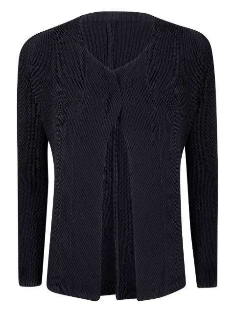 Issey Miyake pleated open-front cardigan