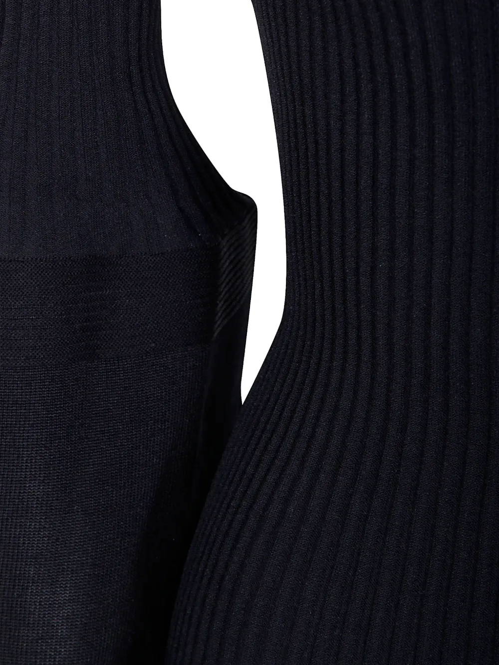 Issey Miyake Womens Black Thin And Thick Long-sleeves Knitted Top In Animal Print