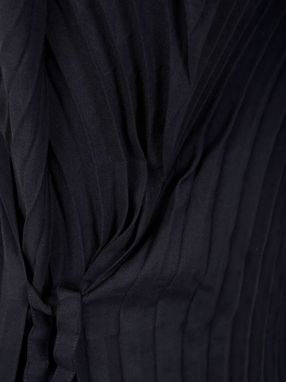 Issey Miyake Paper Bag Pleats Midi Dress In Black