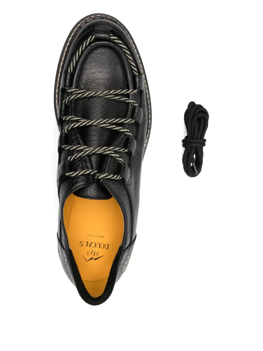 Doucal's Leren derby schoenen met touw detail Zwart