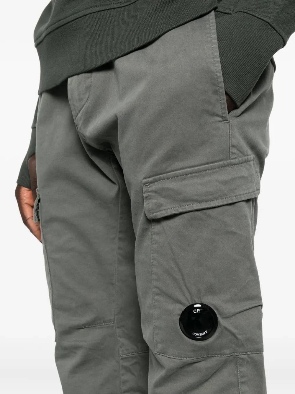 C.p. Company Pocket Cargo Pants In Gray