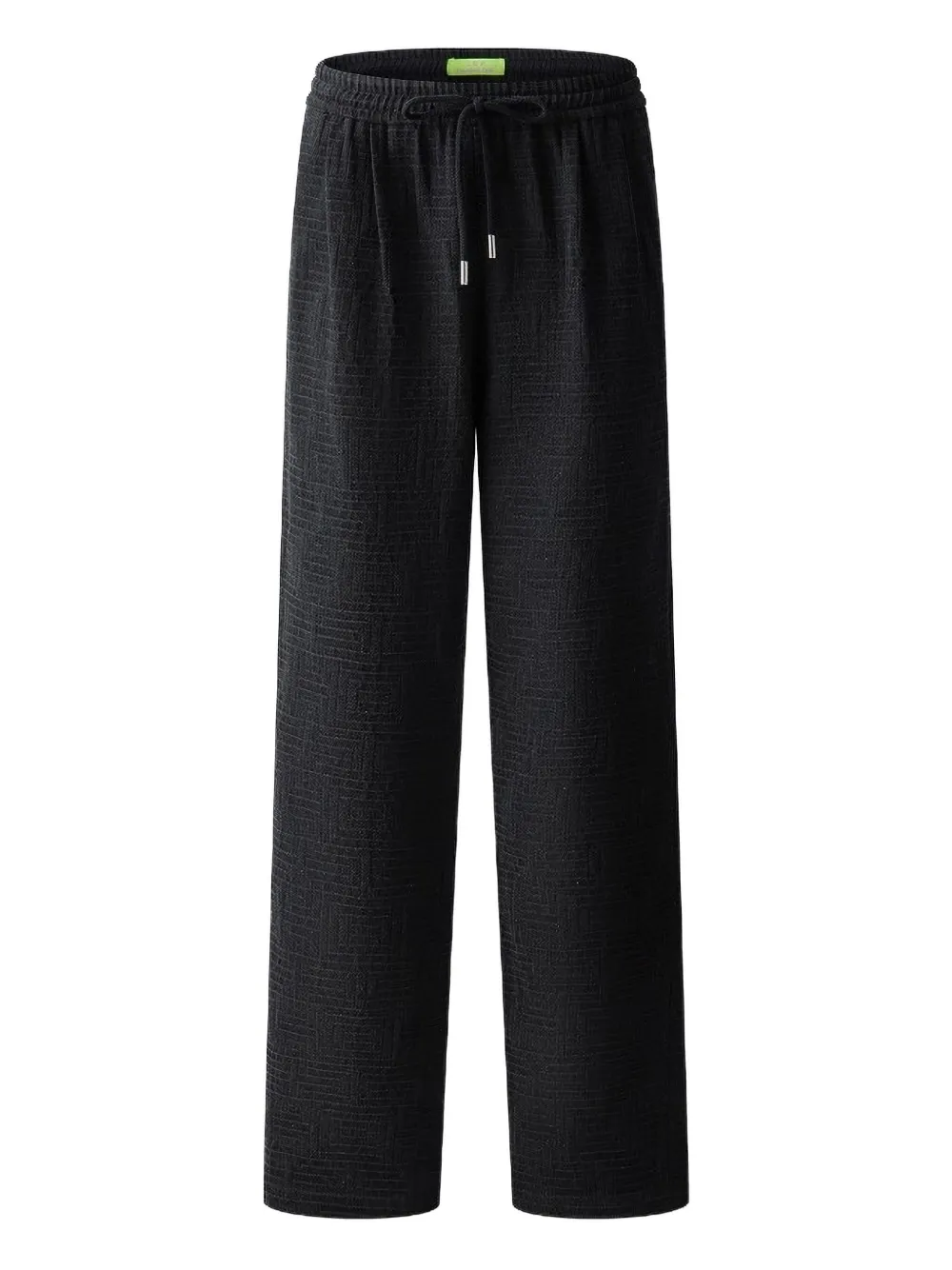 Shanghai Tang drawstring-waistband textured trousers - ブラック Shanghai Tang drawstring-waistband textured trousers - ブラック