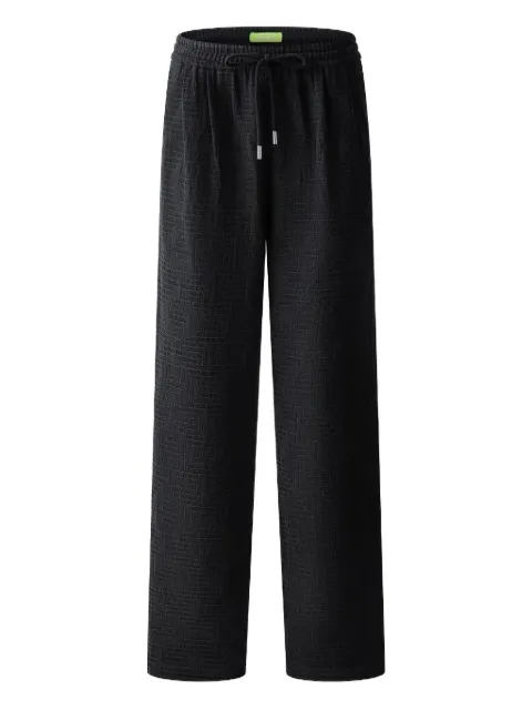 Shanghai Tang drawstring-waistband textured trousers