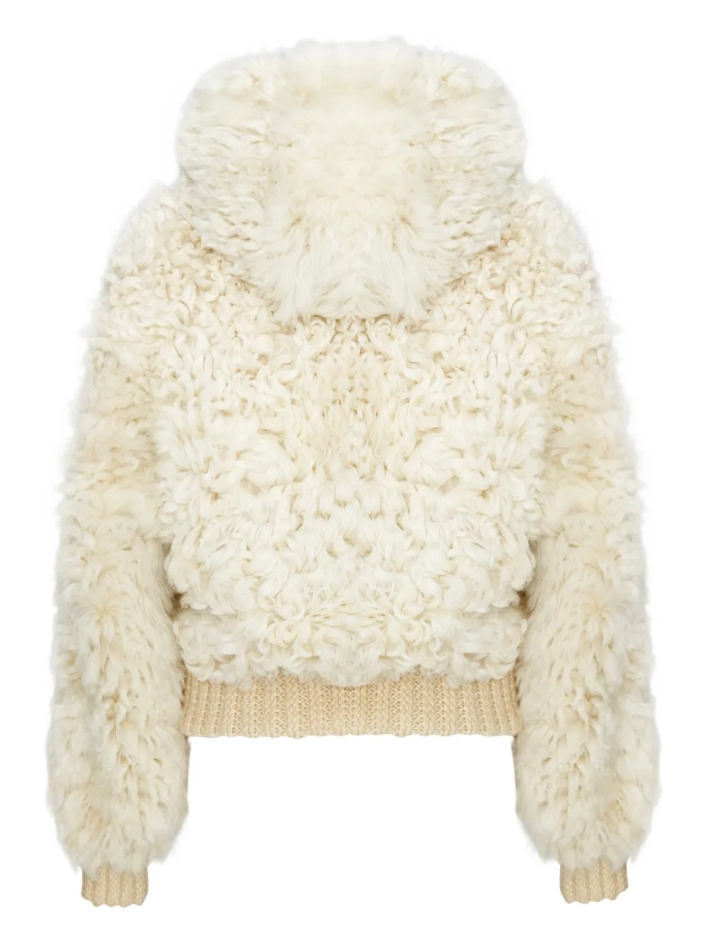 Bigardini Danica Hooded Shearling Jacket In Brown