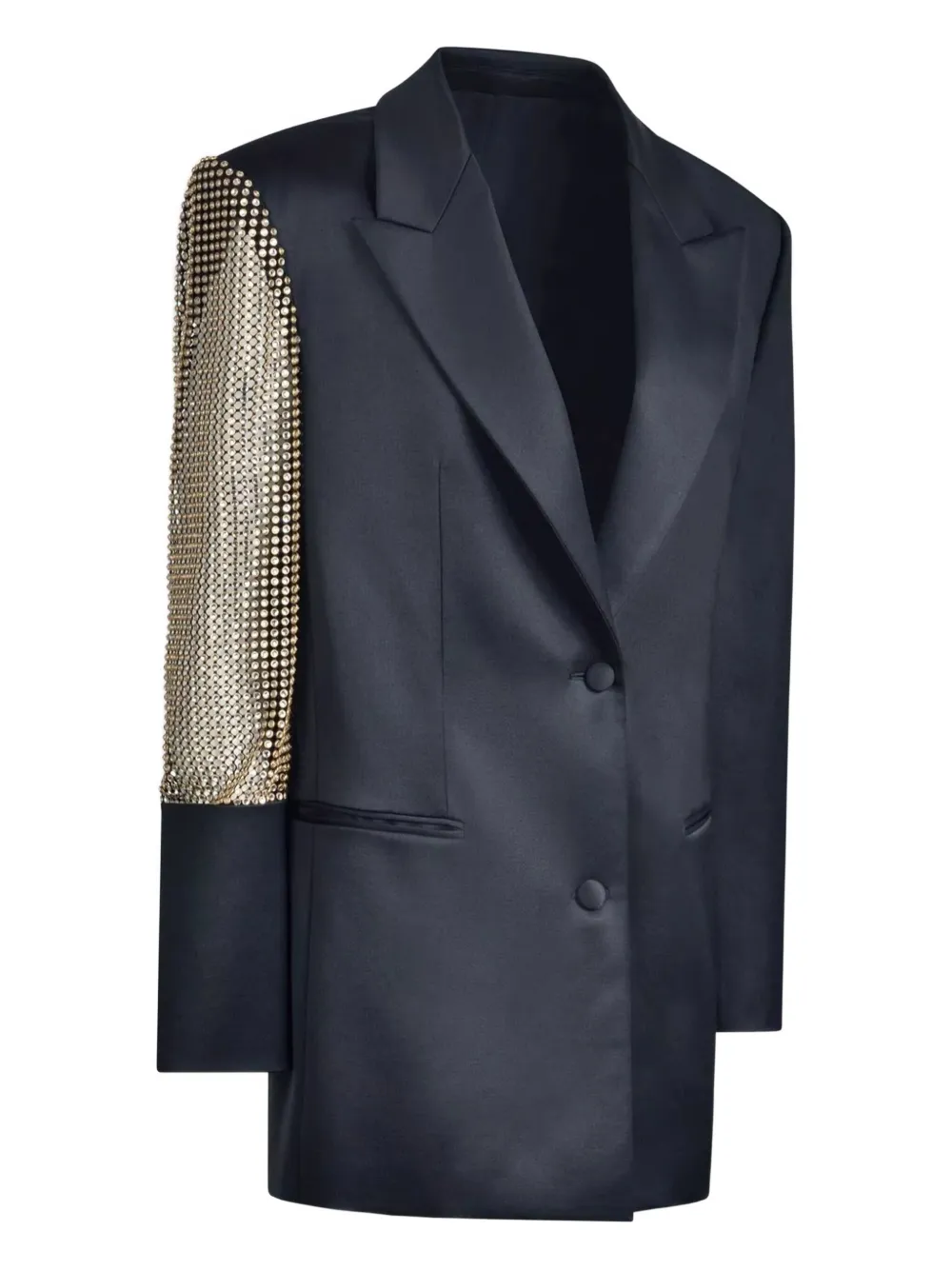 Christina Crawford Crystal-embellished Mini Dress In Black