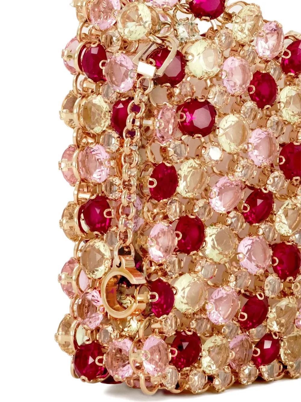 CHRISTINA CRAWFORD mini MIA C crystal-embellished chain shoulder bag - Goud