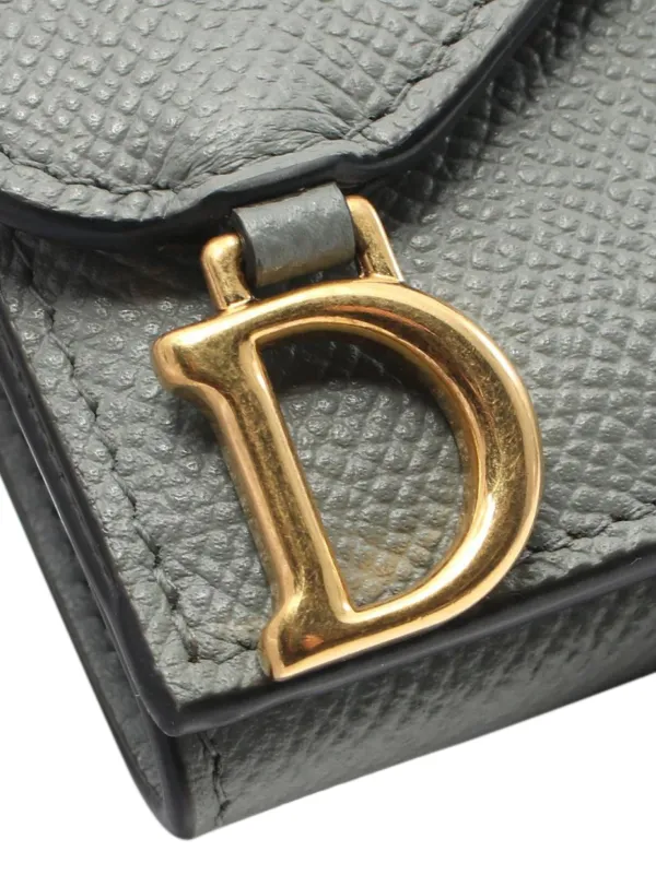 Christian Dior Pre-Owned 2000-2025 Grained Calfskin Saddle Trifold