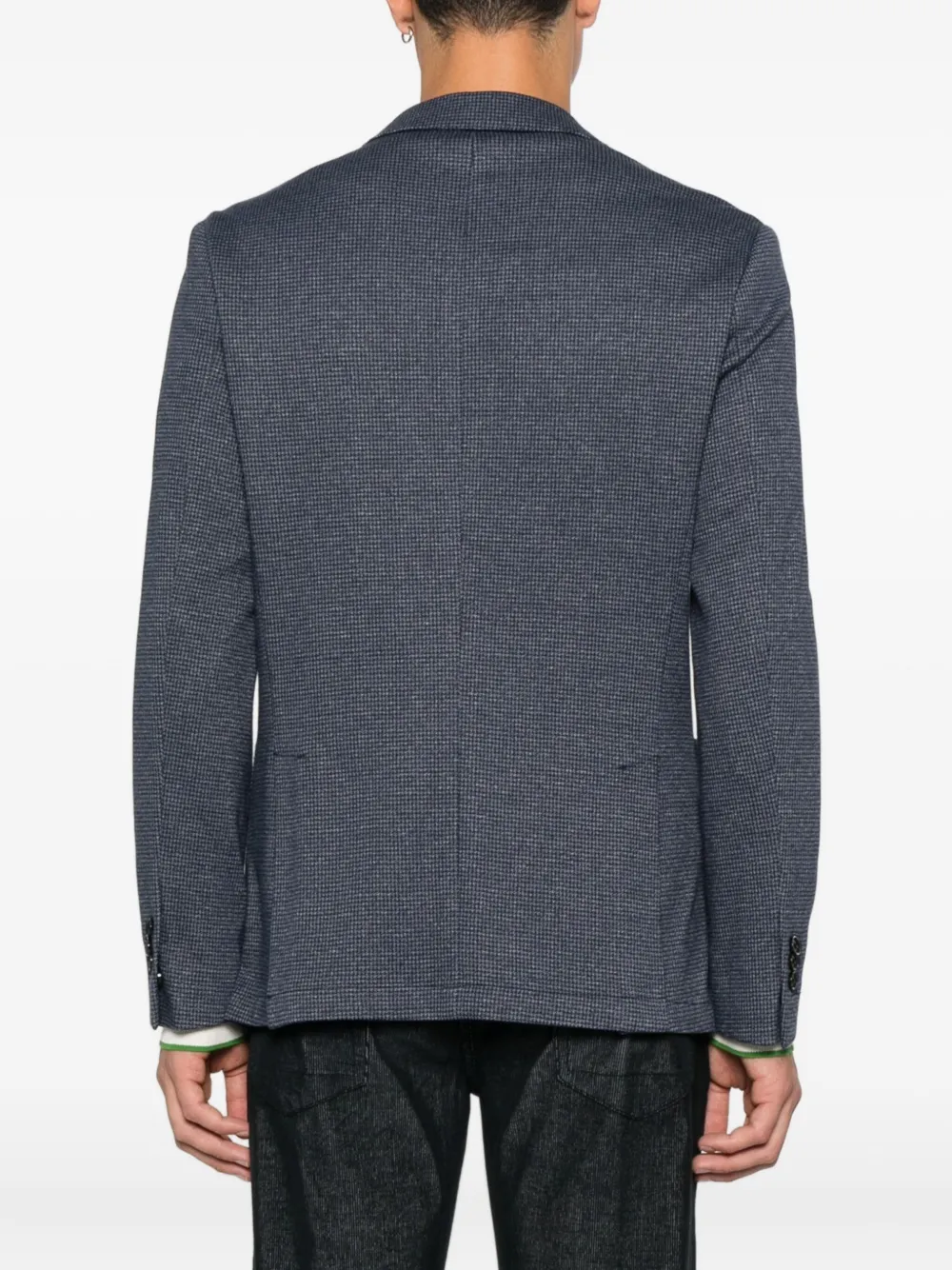 Liu •jo Checked Single-breasted Blazer In Blue