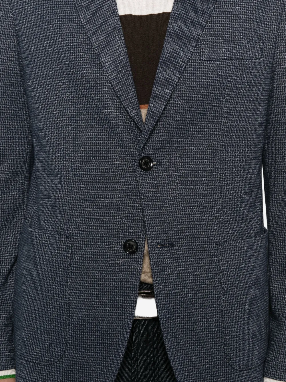 Liu •jo Checked Single-breasted Blazer In Blue
