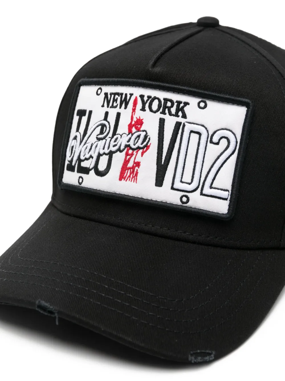 DSQUARED2 Honkbalpet met New York patch - Zwart
