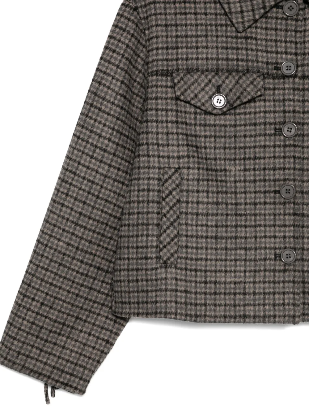 P.a.r.o.s.h Fringed Jacket Jackets Grey In Gray