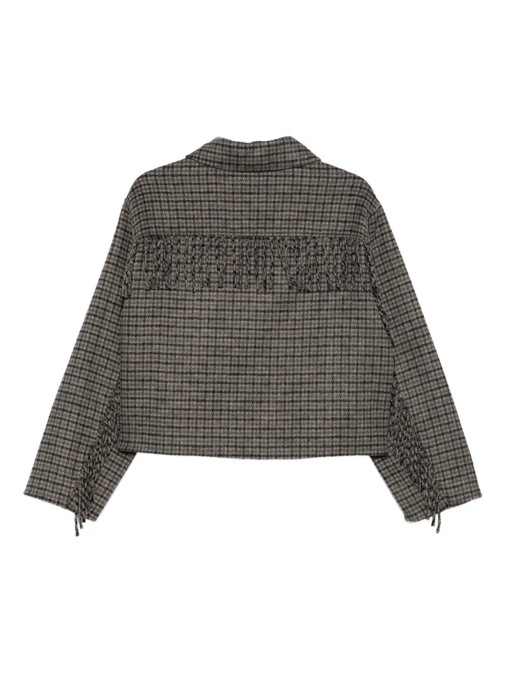 P.a.r.o.s.h Fringed Jacket Jackets Grey In Gray