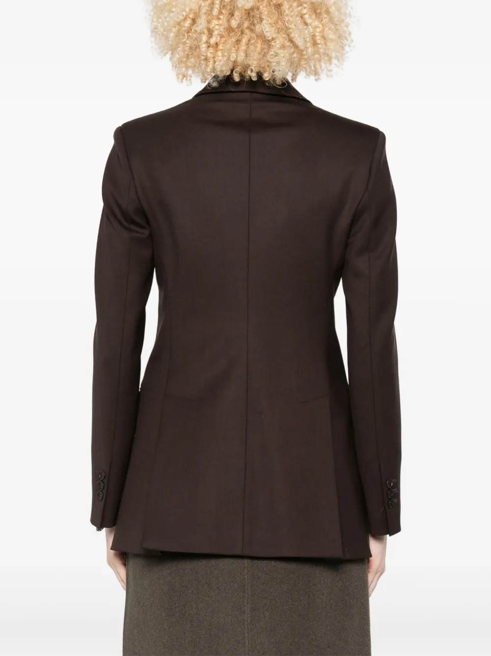 P.a.r.o.s.h Peaked Double-breasted Blazer In Brown