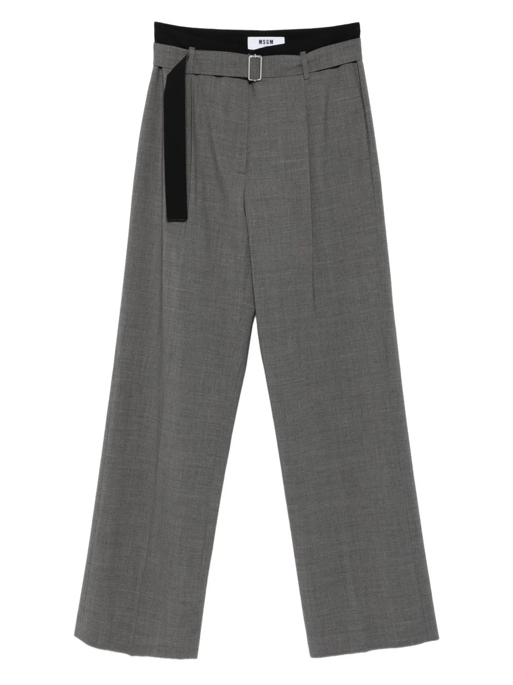 MSGM belted pleated trousers | Grey | Image 1