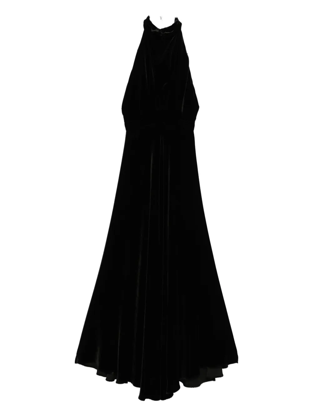 Raquel Diniz halterneck velvet dress - Nero