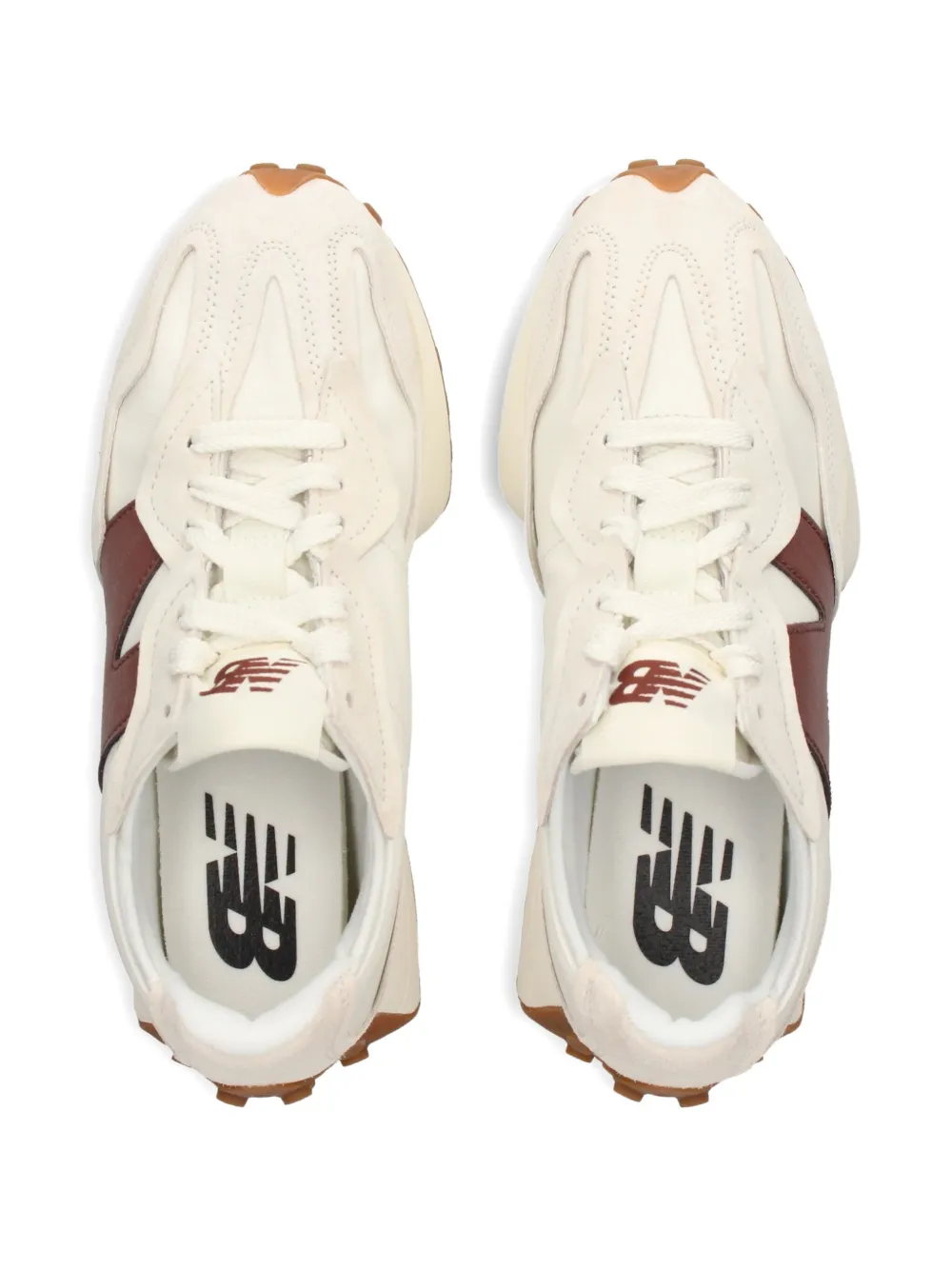 New Balance leather logo-detail sneakers WKM LINEN
