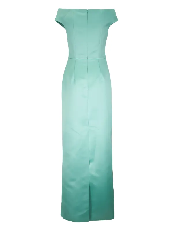 ERDEM Embellished Satin Maxi Dress | Green | FARFETCH