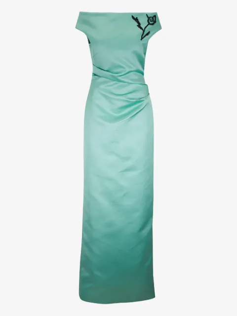 ERDEM embellished satin maxi dress