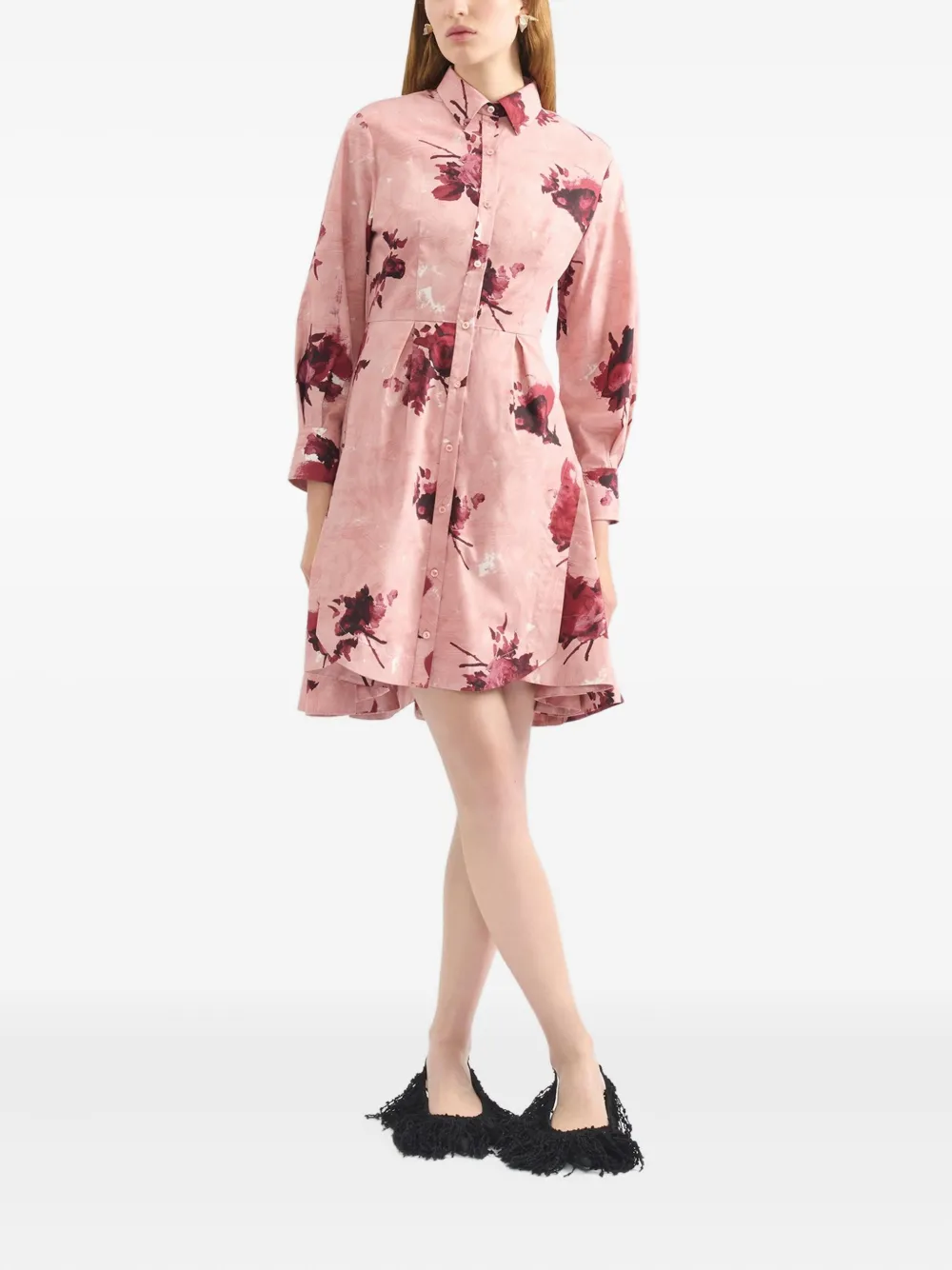 ERDEM Shirtjurk met bloemenprint - Roze