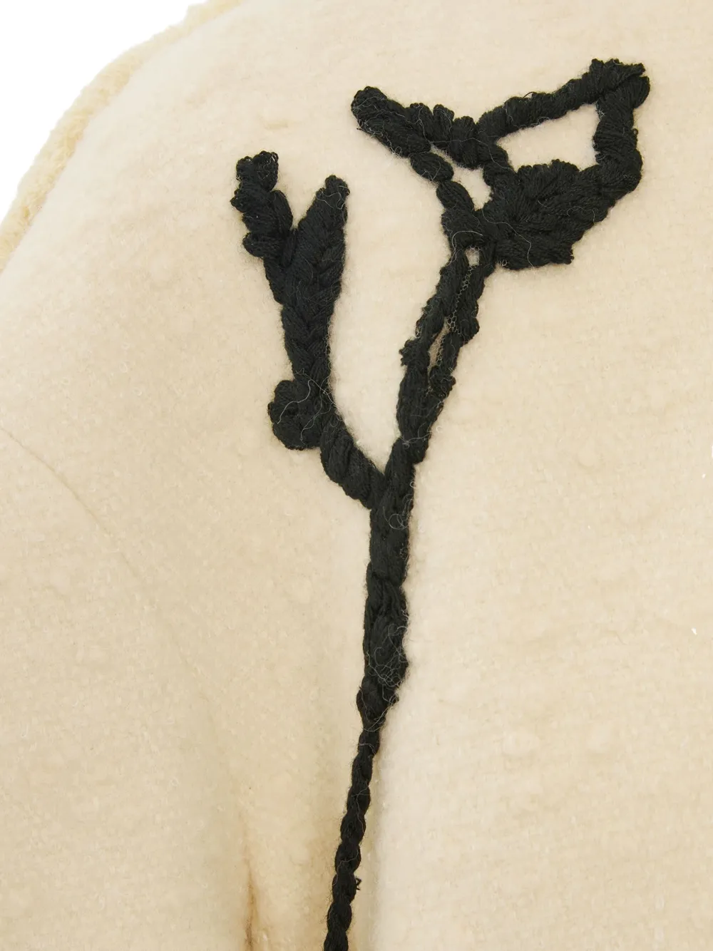 ERDEM Jack verfraaid met bloemen en ceintuur Beige