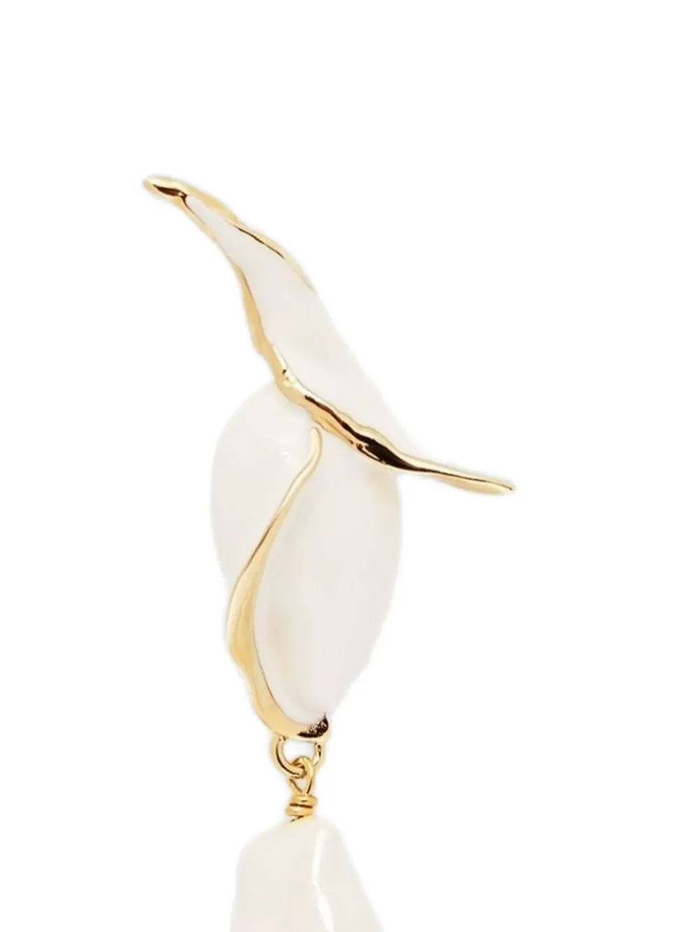 Erdem Flower-bud Pearl Earrings In Metallic
