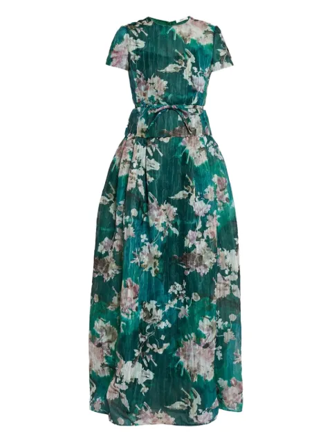 ERDEM floral-print short-sleeve gown