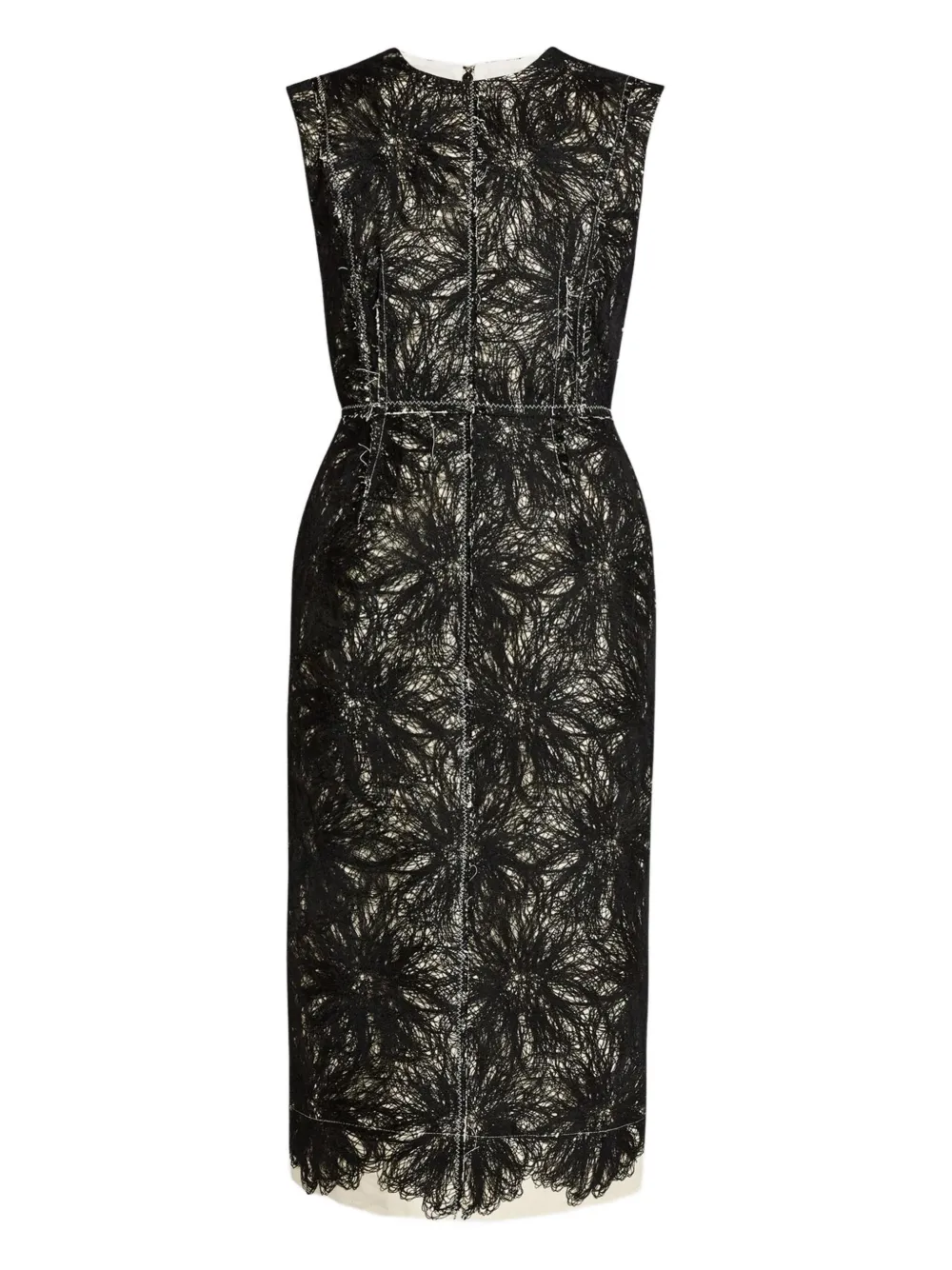 Erdem Lace-trimmed Sleeveless Dress In Black
