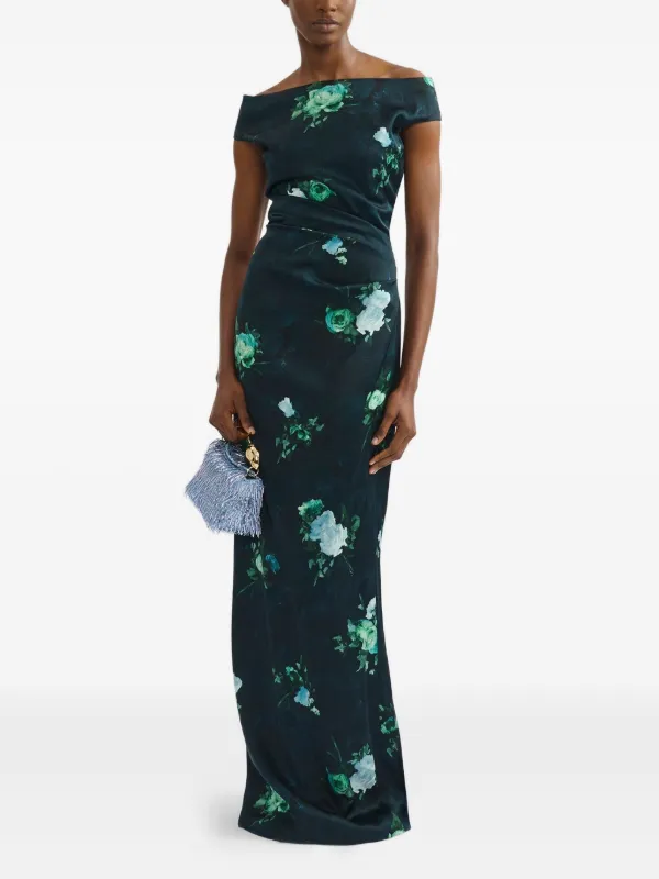 floral-print midi skirt 