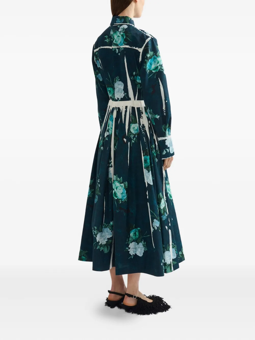 ERDEM Shirtjurk met bloemenprint Blauw