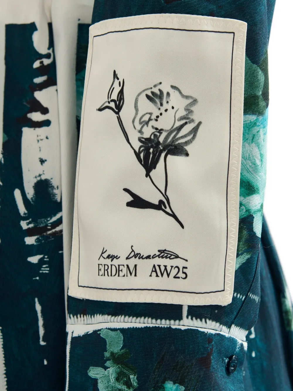 ERDEM Shirtjurk met bloemenprint Blauw