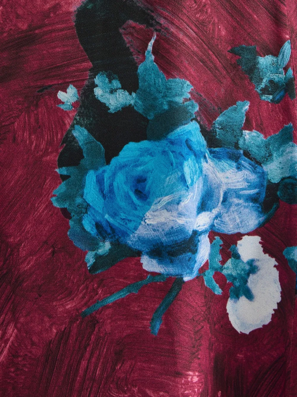 ERDEM Midi-jurk met bloemenprint em lange mouwen Rood