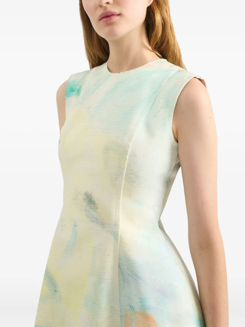 Erdem Kaye Donachie Print Cotton Midi Dress In Multi
