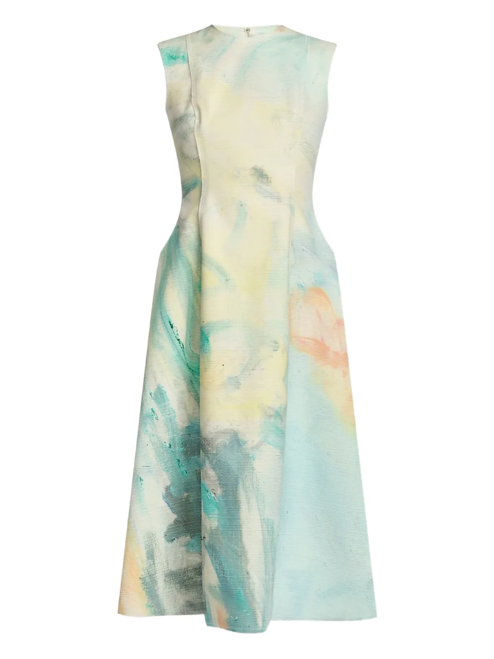 Erdem Kaye Donachie Print Cotton Midi Dress In Multi