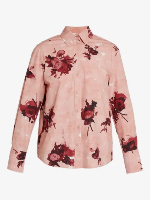 ERDEM rose-print long-sleeve shirt