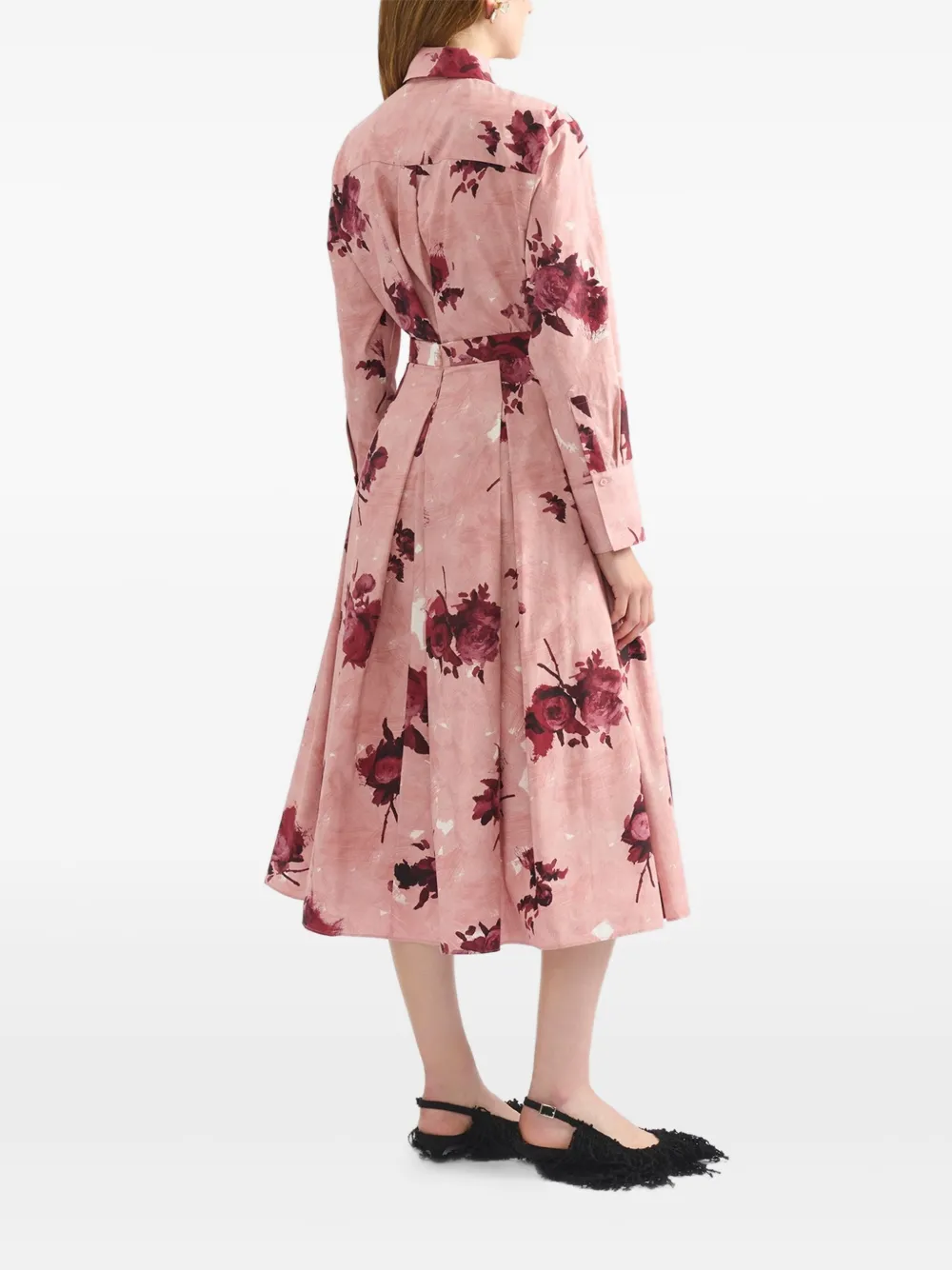 ERDEM Blouse met roosprint Roze