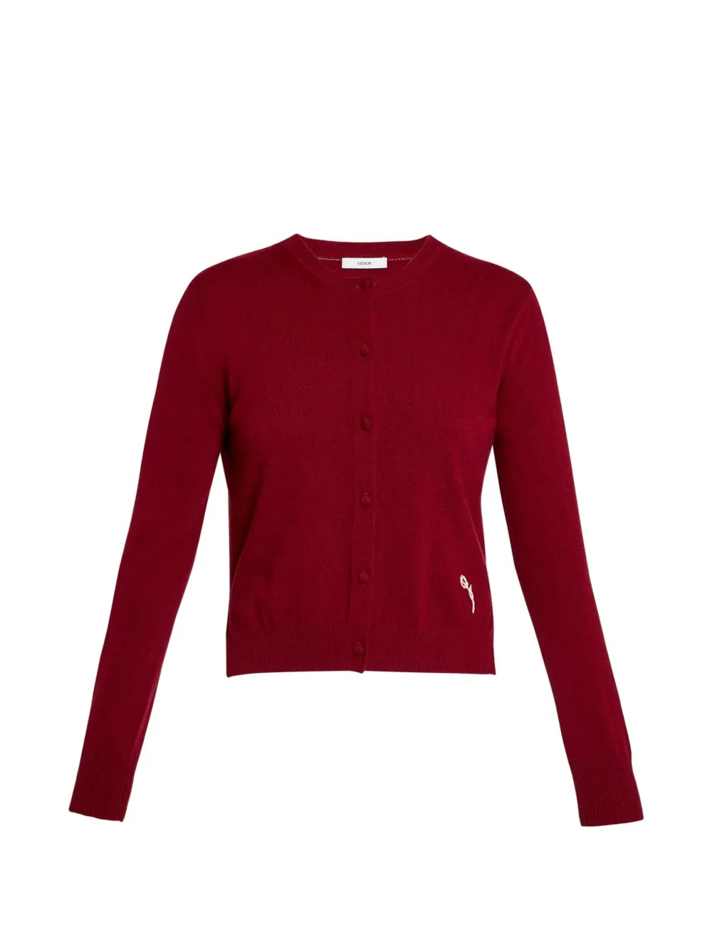 ERDEM flower-embroidered cardigan - Rot